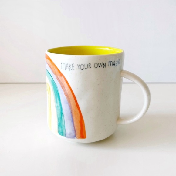 Anthropologie Other - Anthropologie Make Your Own Magic Speckled Rainbow Mug
